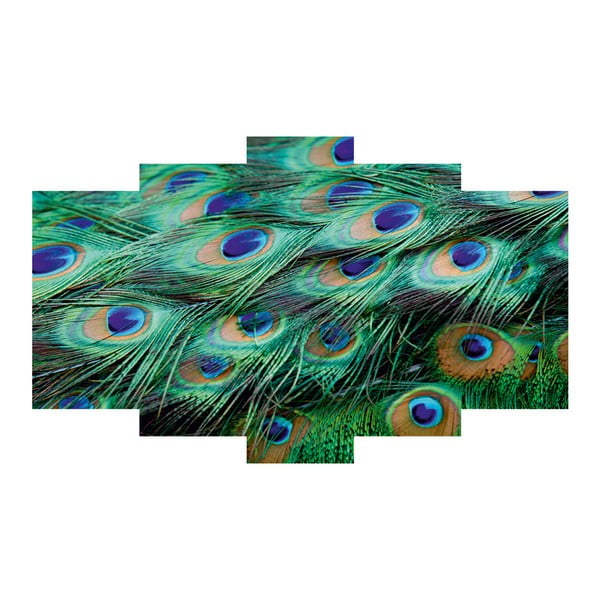 Pięcioczęściowy obraz Peacock