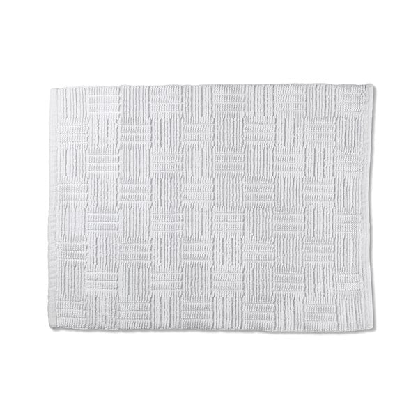 Biały bawełniany dywanik łazienkowy Kela Leana, 55x65 cm