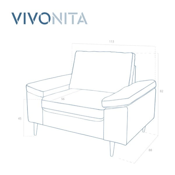 Brązowy fotel Vivonita Nathan-image-1