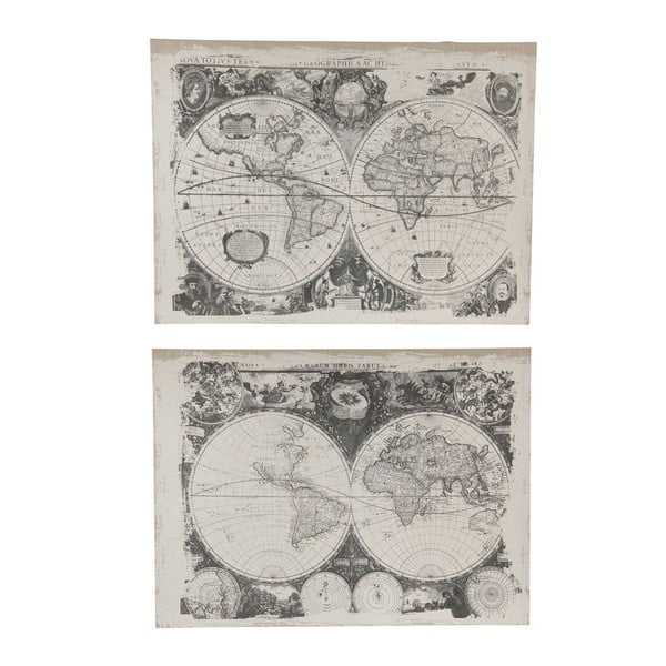 Zestaw 2 obrazów Côté Table Atlas