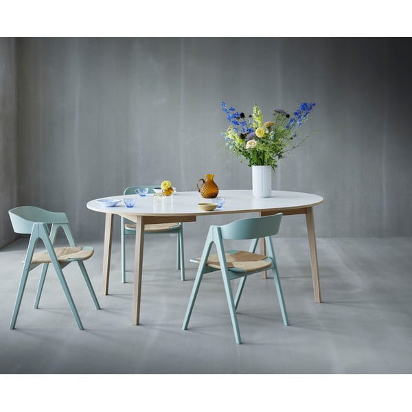 Okrągły rozkładany stół z dodatkowym białym blatem ø 130 cm Single – Hammel Furniture-image-1