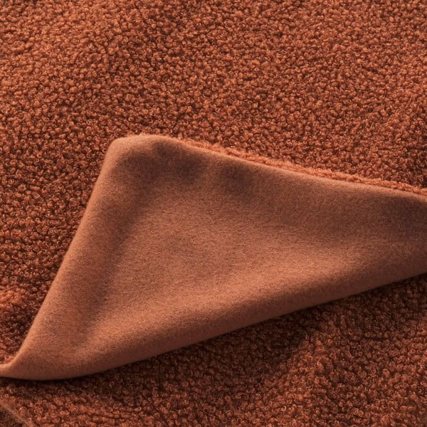Czerwonopomarańczowy polarowy koc 180x220 cm Curly Wooly – douceur d'intérieur-image-1