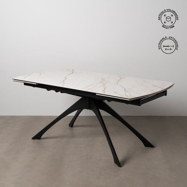 Rozkładany stół z dodatkowym blatem w dekorze marmuru 90x180 cm Rocía – Ixia-image-1