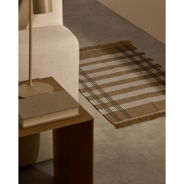 Beżowy dywan dwustronny tkany ręcznie 60x90 cm Barani – Kave Home-image-1