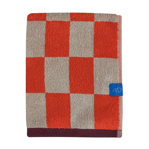 Pomarańczowo-beżowy ręcznik z bawełny organicznej frotte 50x90 cm Retro – Mette Ditmer Denmark