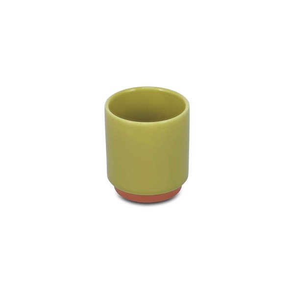 Zielona/pomarańczowa kamionkowa filiżanka 270 ml Duo – ONA-image-3