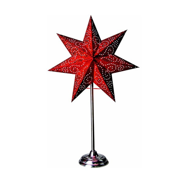 Świecąca gwiazda ze stojakiem Antique Red, 55 cm