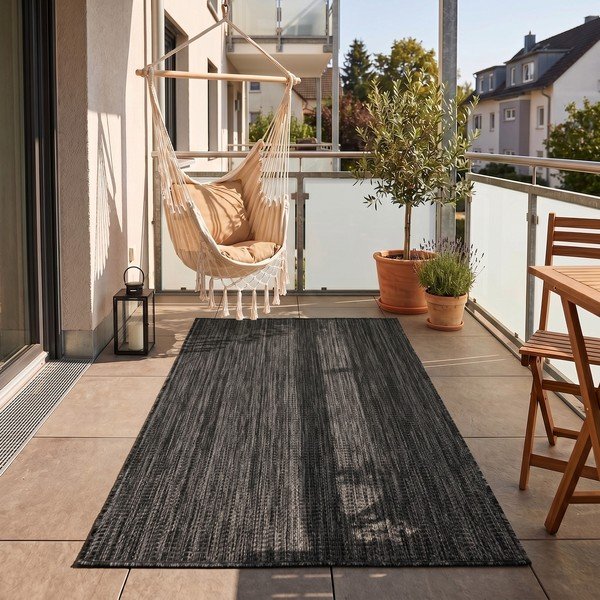 Czarny dywan odpowiedni na zewnątrz 80x150 cm Mira 1450 – Ayyildiz Carpets-image-1