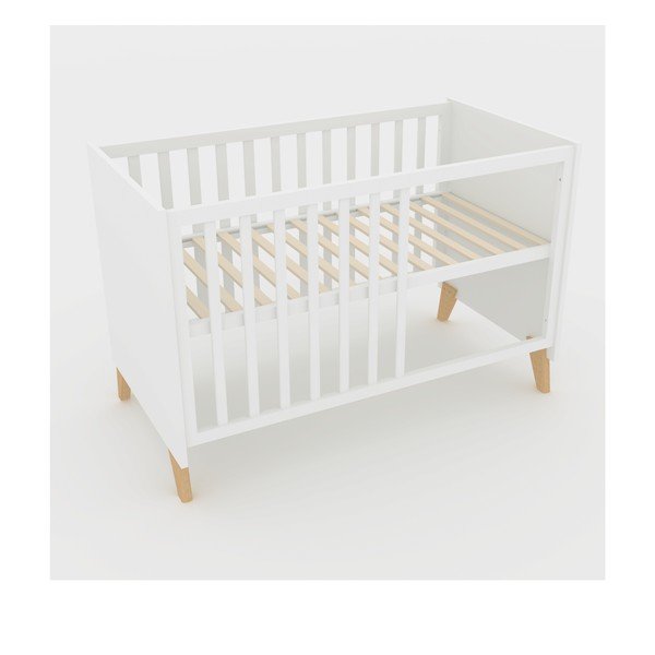 Białe łóżeczko 60x120 cm Léon – Roba-image-3