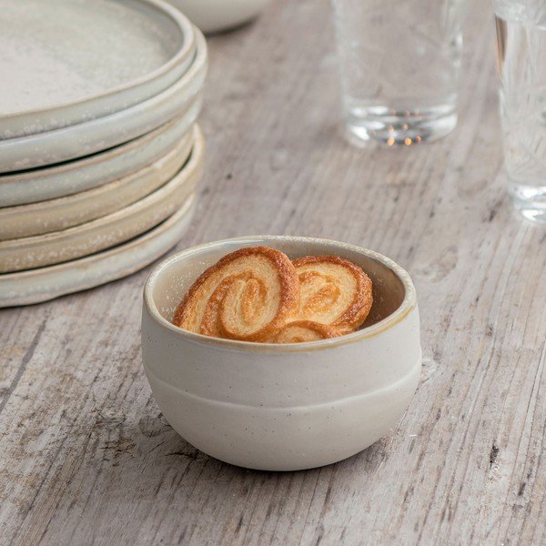 Biało-beżowe kamienne miski zestaw 2 szt. Sand Grain – Mette Ditmer Denmark-image-3