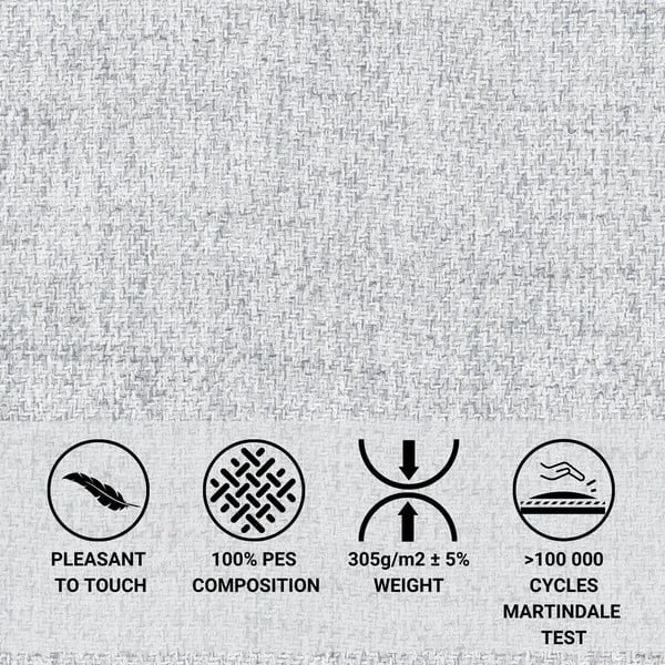 Jasnoszare tapicerowane łóżko dwuosobowe ze schowkiem i stelażem 160x200 cm Baleine – Maison de Rêve-image-1