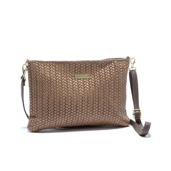 Szaro-brązowa skórzana torebka Isabella Rhea no. 8029-image-3