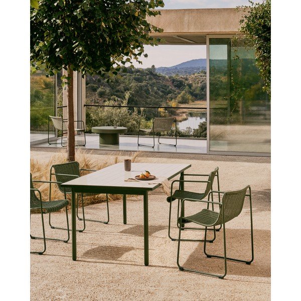 Stalowy stół ogrodowy 91x182 cm Maurina – Kave Home-image-1