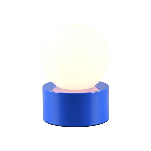 Niebieska lampa stołowa ze szklanym kloszem (wys. 17 cm) Countess – Trio-image-1