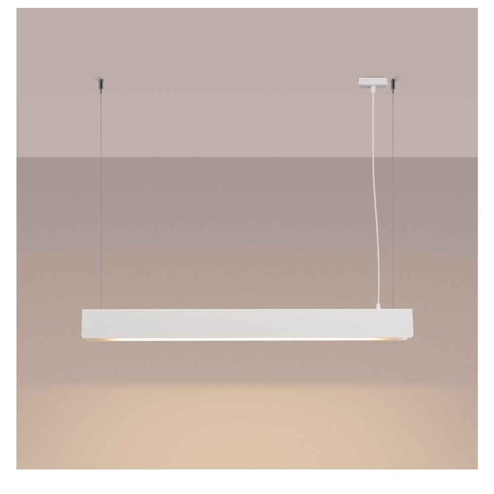 Biała metalowa lampa wisząca LED Nebula – Sollux (zdjęcie 11)