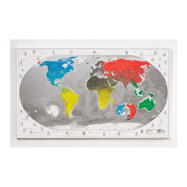 Magnetyczna mapa świata The Future Mapping Company Commemorative World Map, 101x60 cm