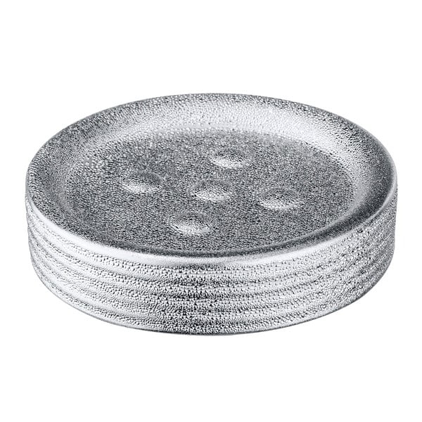 Srebrny dozownik ceramiczny do mydła Wenko Polaris Juwel