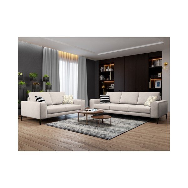 Beżowa sofa 2-osobowa Cosmopolitan Design Lugano-image-3