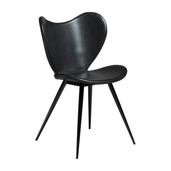 Czarne krzesło ze skóry ekologicznej DAN-FORM Denmark Dreamer