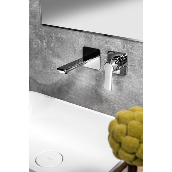 Bateria umywalkowa podtynkowa w kolorze srebra z połyskiem (1 otwór) Pax – Sapho-image-1