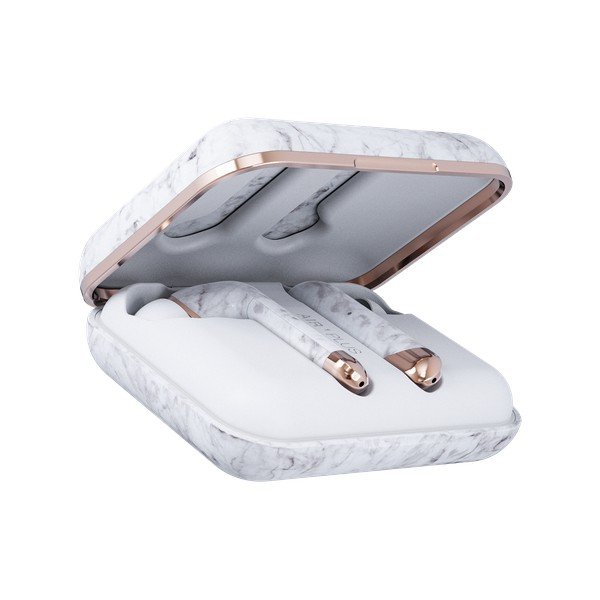 Bezprzewodowe słuchawki w kolorze białego marmuru Happy Plugs Air 1 Plus In-Ear-image-2