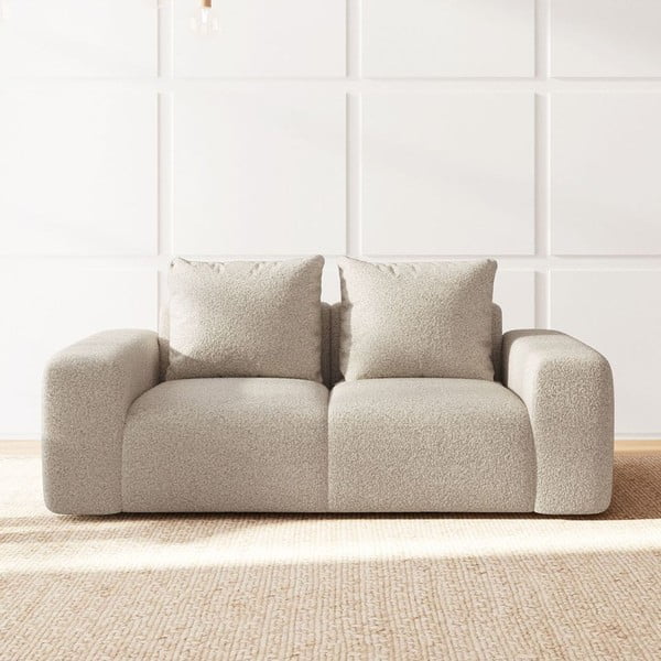 Beżowa sofa z materiału bouclé 212 cm Monce – Rodier-image-3