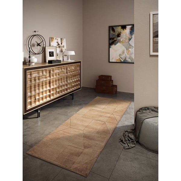 Beżowy wełniany chodnik tkany ręcznie 80x250 cm Ursule – Villeroy&Boch-image-1