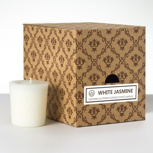 Zestaw 12 świeczek zapachowych White Jasmine, 15 godzin palenia