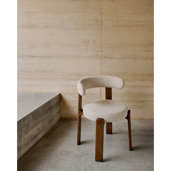 Brązowo-beżowe krzesło z litego drewna jesionowego Granite – Kave Home-image-1