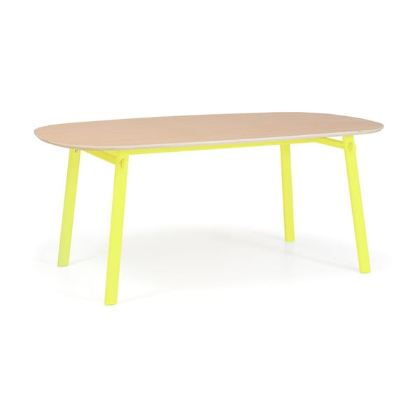 Stół z żółtymi elementami HARTÔ Céleste