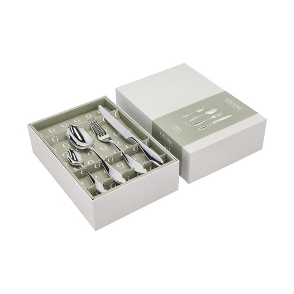 Sztućce ze stali nierdzewnej w kolorze srebra 16 szt. Indra – Gense-image-2