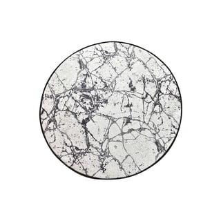 Czarno-biały dywanik łazienkowy Foutastic Marble Circle, ø 100 cm