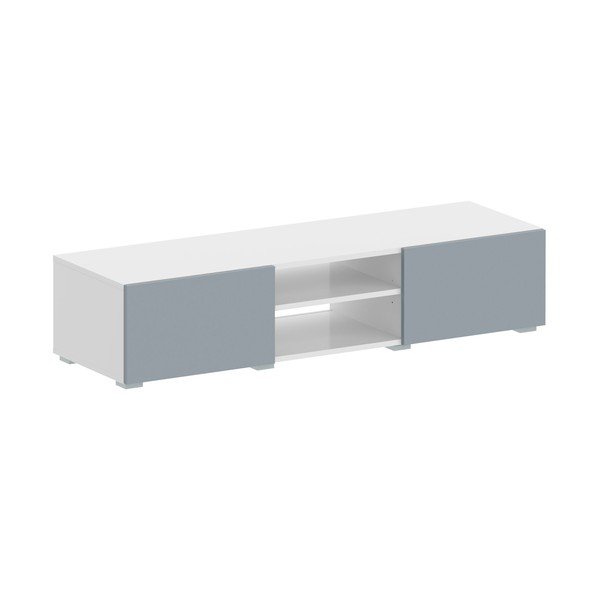 Biało-szara szafka pod TV 140x31 cm Podium – TemaHome-image-2