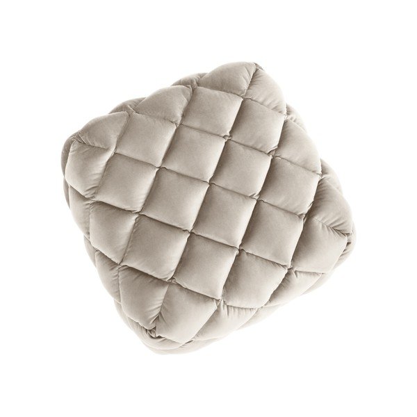 Biały/kremowy aksamitny puf Flandrin – Interieurs 86-image-3