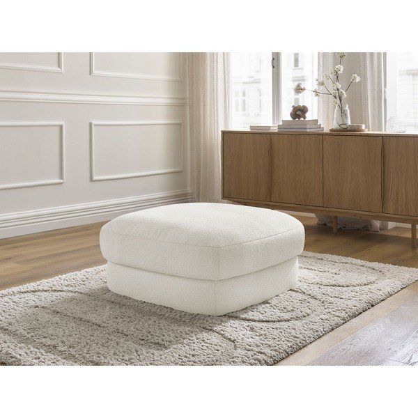 Biały podnóżek z materiału bouclé Leonore – Bobochic Paris-image-1