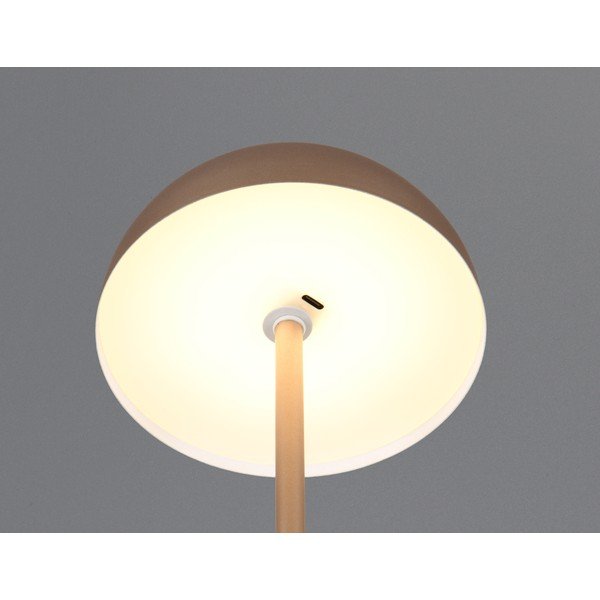 Lampa stołowa LED w kolorze brązu z metalowym kloszem (wysokość 21 cm) Munoz – Reality-image-1
