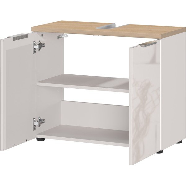 Kremowa szafka pod umywalkę z połyskiem 70x58 cm Tavira – Germania-image-2