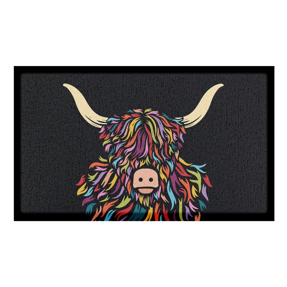 Wycieraczka z PVC 40x70 cm Highland Cow – Artsy Doormats