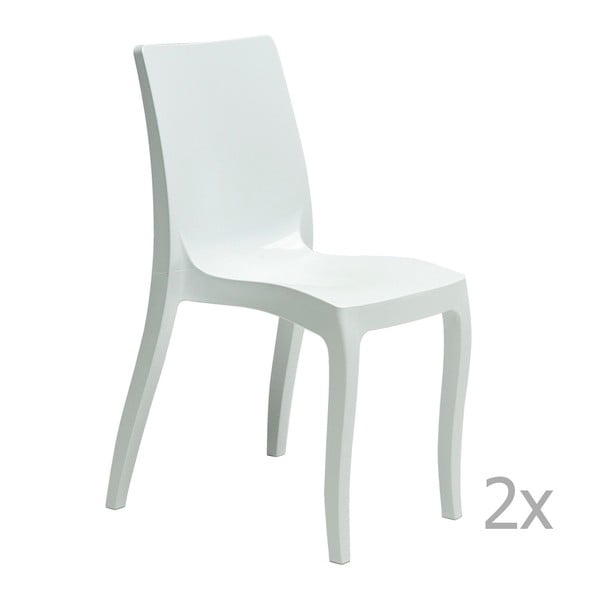 Zestaw 2 białych krzeseł Castagnetti Fashion