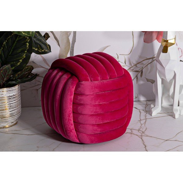Różowy aksamitny puf Softy – Mauro Ferretti-image-1