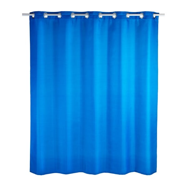 Niebieska zasłona prysznicowa Wenko Comfort Flex, 180x200 cm