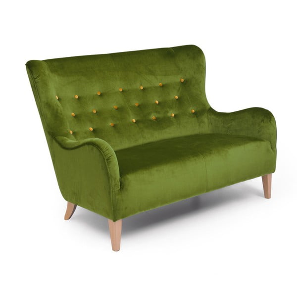 Zielona sofa Max Winzer Medina, 148 cm