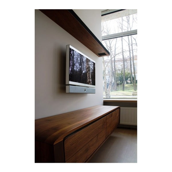 Półka ścienna pod TV z litego drewna dębowego Javorina Hang-image-4