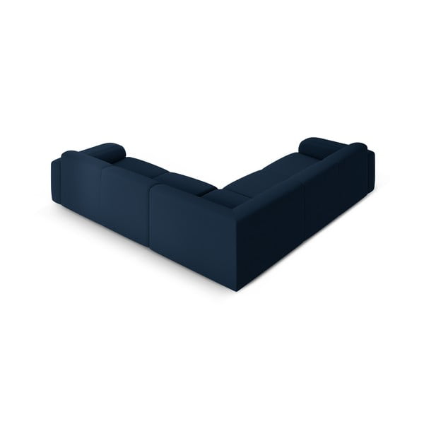 Ciemnoniebieski narożnik z materiału bouclé (strona zmienna/w kształcie litery L) Molino – Micadoni Home-image-3
