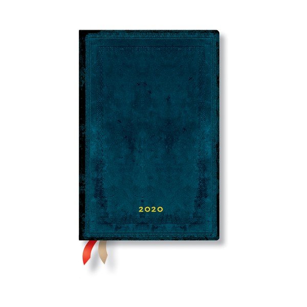 Niebieski kalendarz na rok 2020 w twardej oprawie Paperblanks Calypso, 368 str.