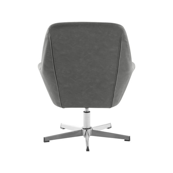 Szary fotel z imitacji skóry Naomi – Støraa-image-3