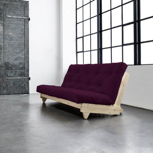 Sofa rozkładana Karup Fresh Natural/Purple Plum-image-2