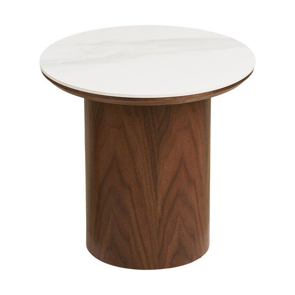 Okrągły stolik z ceramicznym blatem ø 40 cm Noli – House Nordic-image-2