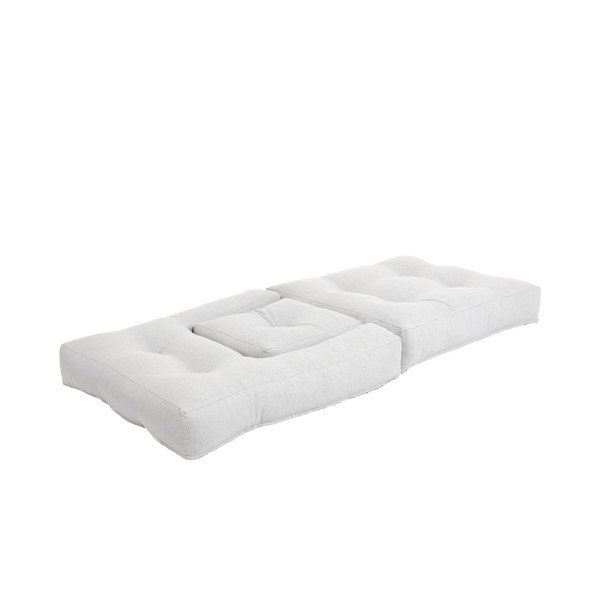 Jasnoszary dziecięcy fotel rozkładany z podnóżkiem/pufem Karup Design Mini Cube Grey-image-4