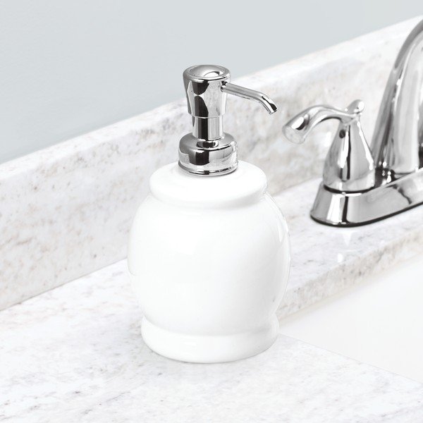 Biały dozownik do mydła iDesign York, 440 ml-image-1